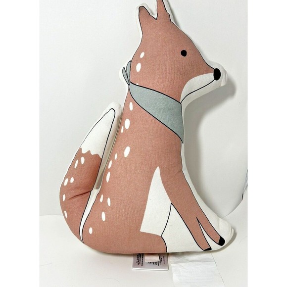 Little Co. By Lauren Conrad Canvas Fox Shaped Decorative Accent Pillow 12x16” - Picture 9 of 9